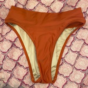 Gnash swim 4 teardrop brief bikini bottoms burnt orange